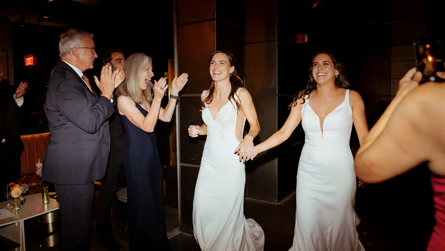 Brides enter the reception