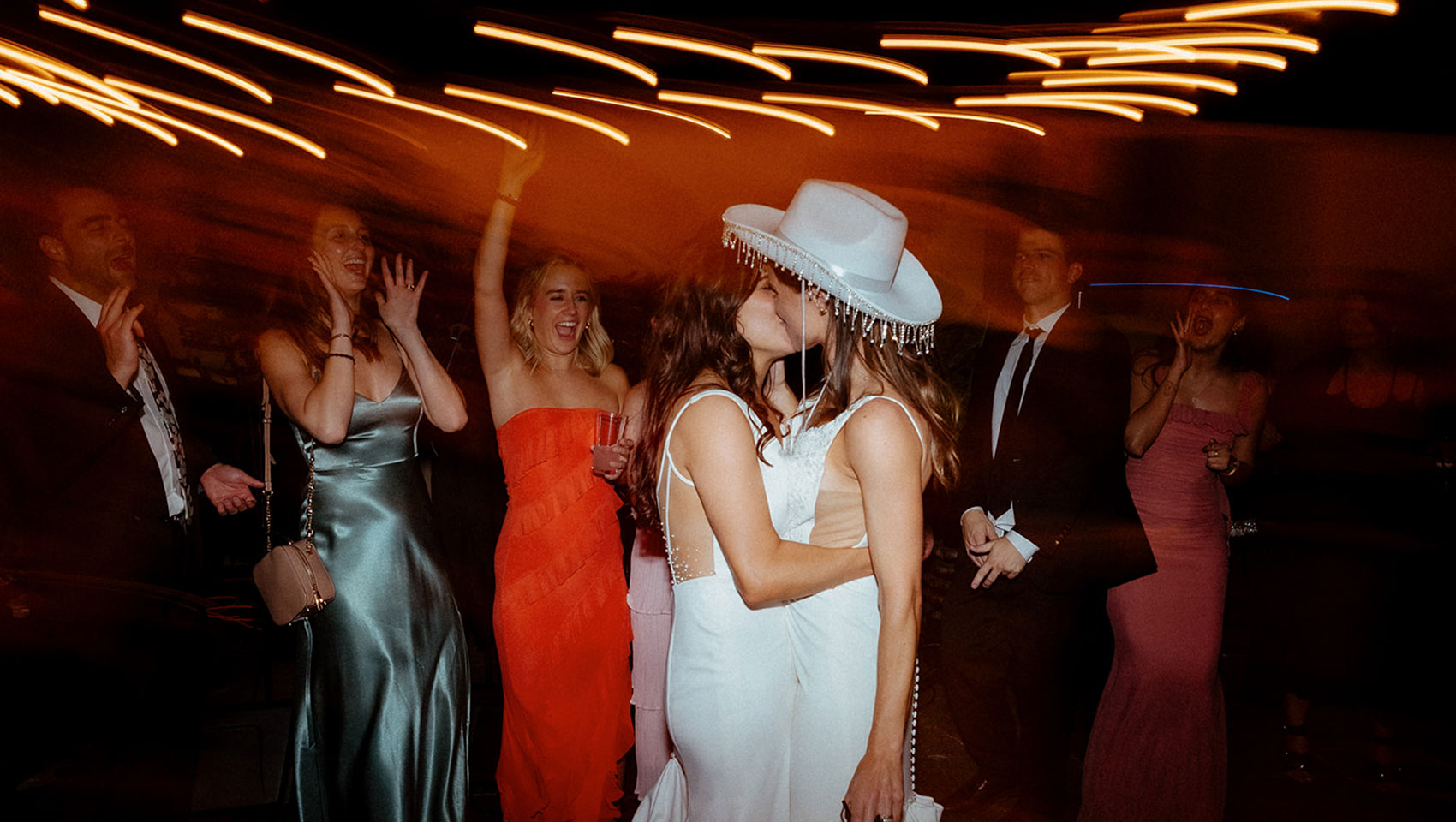 Brides at reception