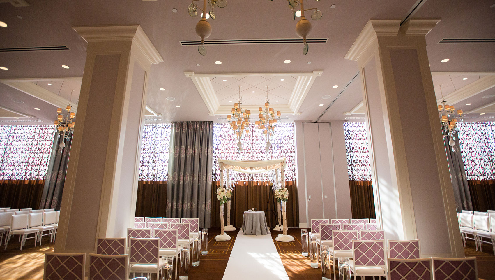 Ceremony setup in Lafayette Ballroom at Kimpton Hotel Monaco Philadelphia