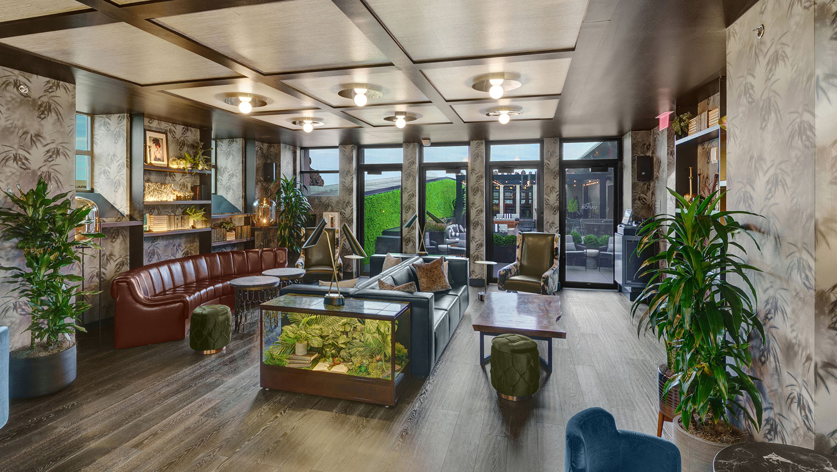 Seating in Vapor Pavillion at Kimpton Hotel Monaco Philadelphia