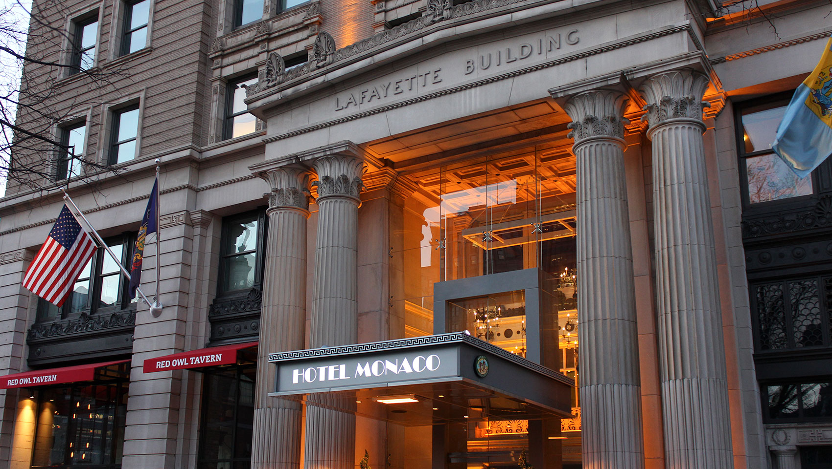 Kimpton Hotel Monaco Philadelphia exterior and signage