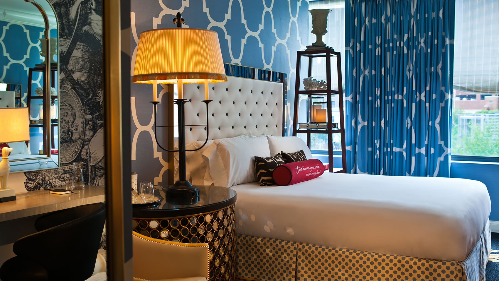 Guestroom with king bed at Kimpton Hotel Monaco Philadelphia