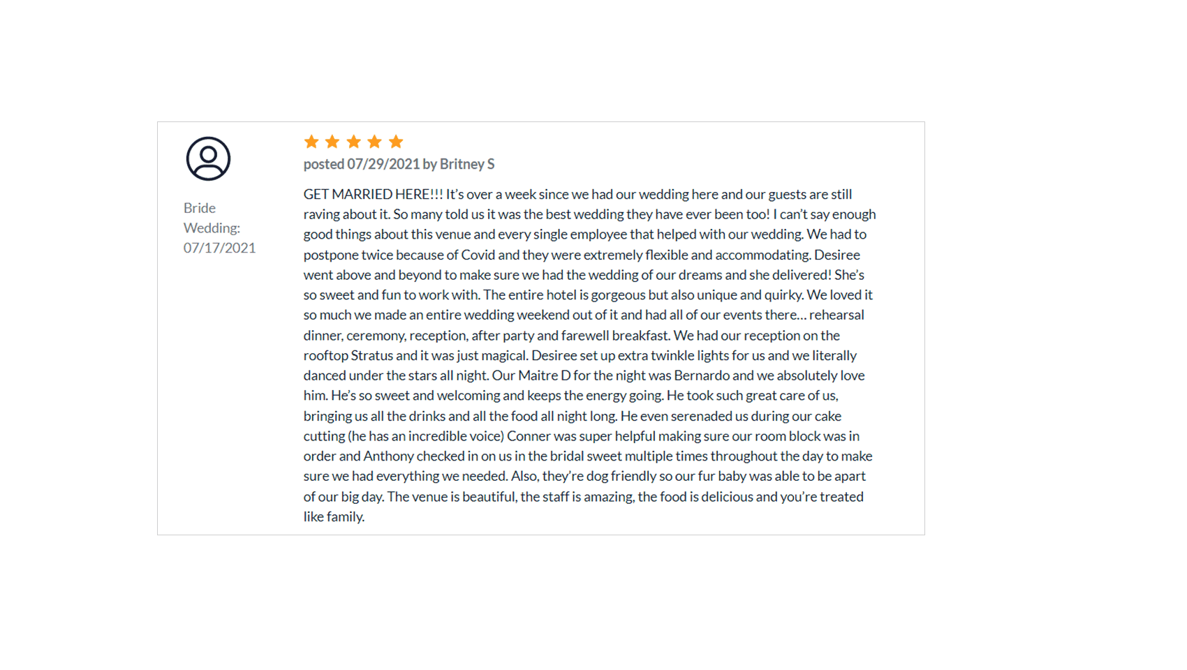 A positive review of Kimpton Hotel Monaco Philadelphia from a past guest
