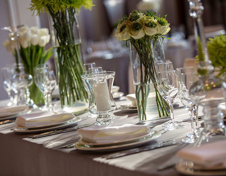 Closeup of reception table at Kimpton Hotel Monaco Philadelphia
